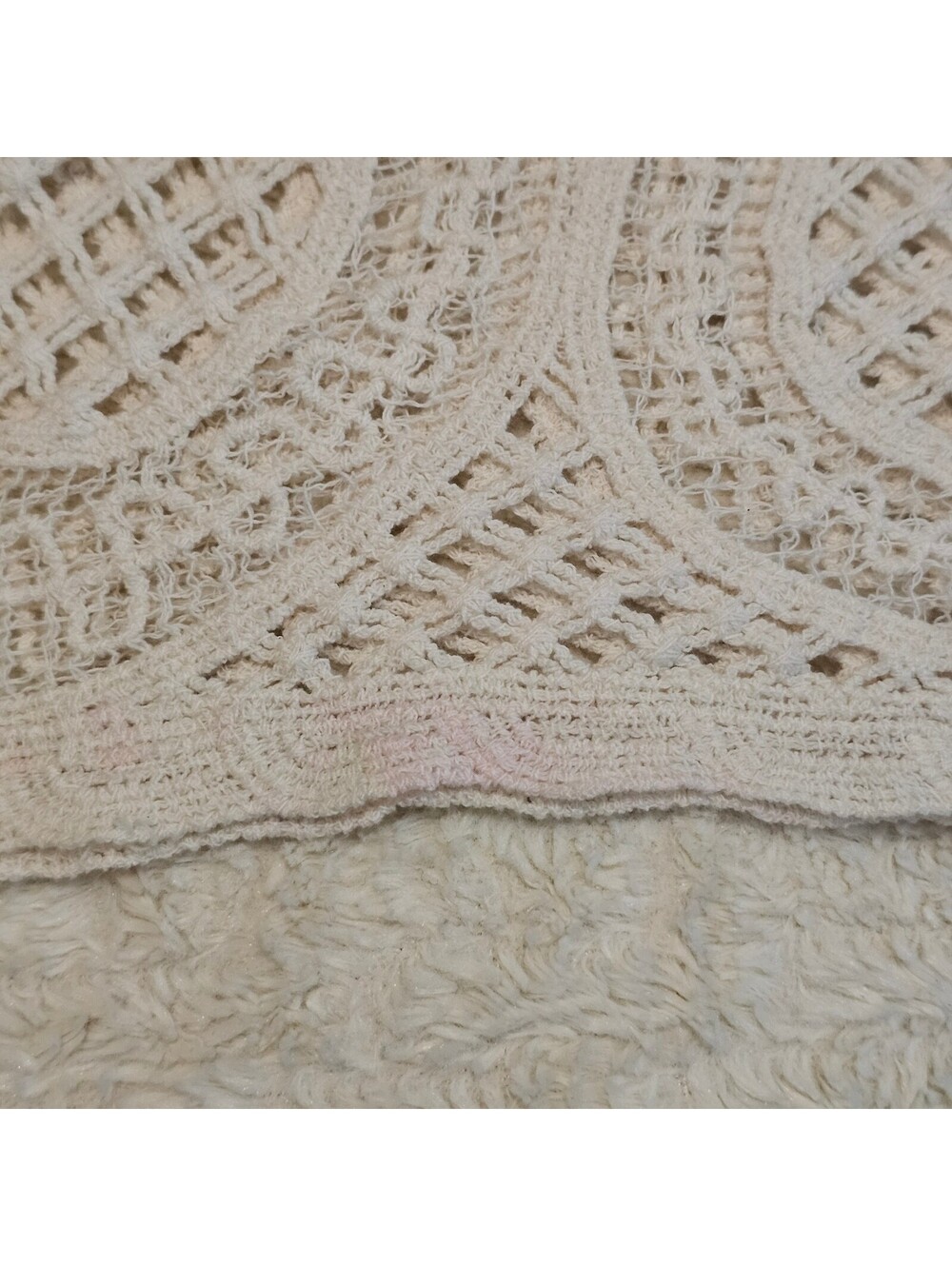Adiva Off-White Crocheted Lace Top L NWOT - Picture 4 of 7